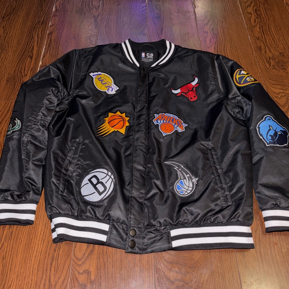 NBA Team Logo Black Bomber Jacket